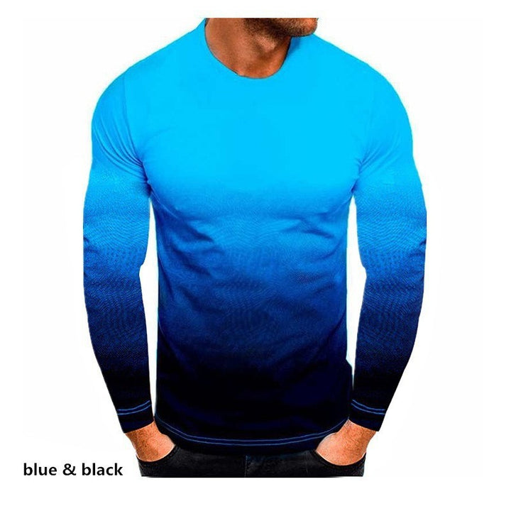 Men's long-sleeve shirt with modern gradient and fitted cut Lisslune