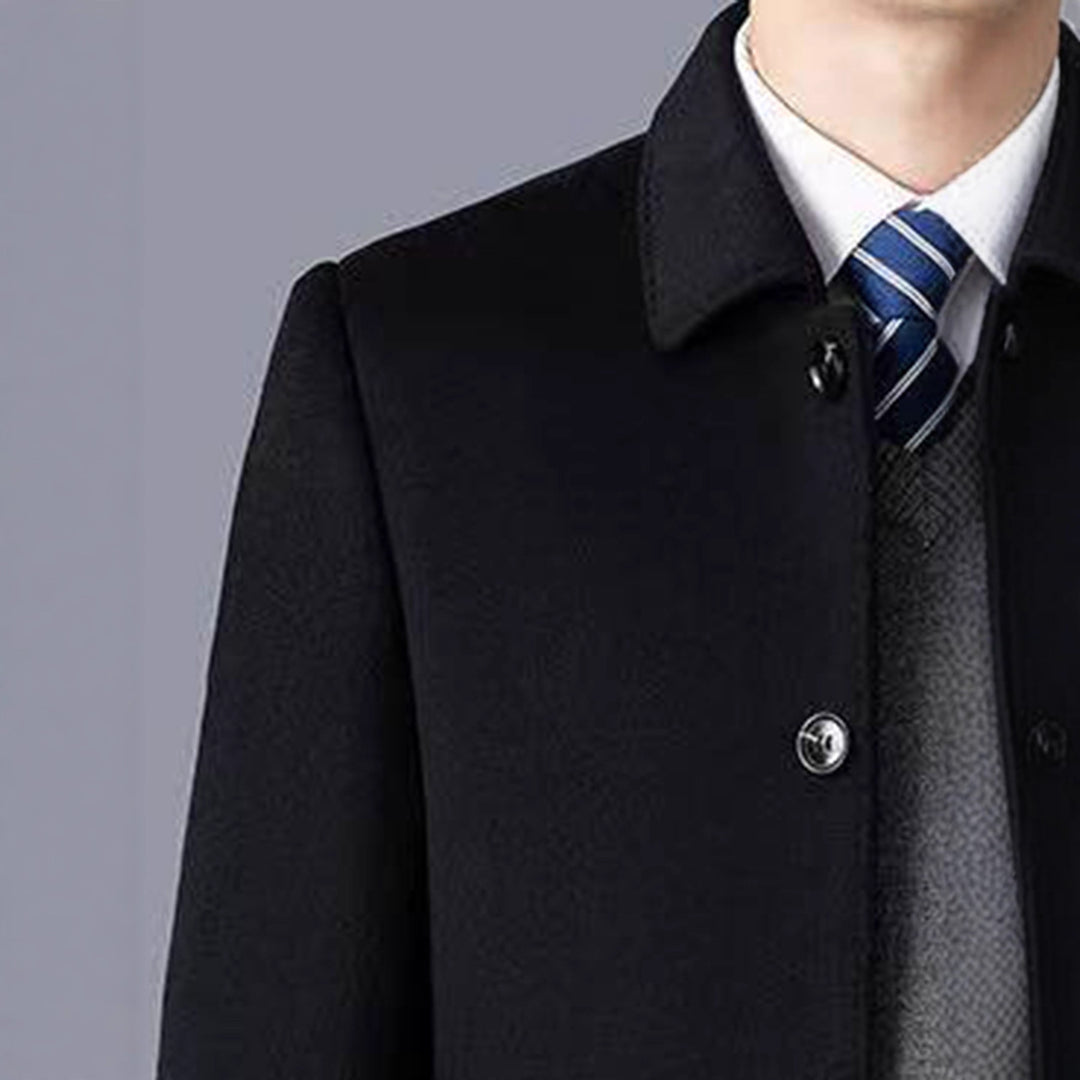 Men's classic transitional coat made of high-quality wool blend Lisslune