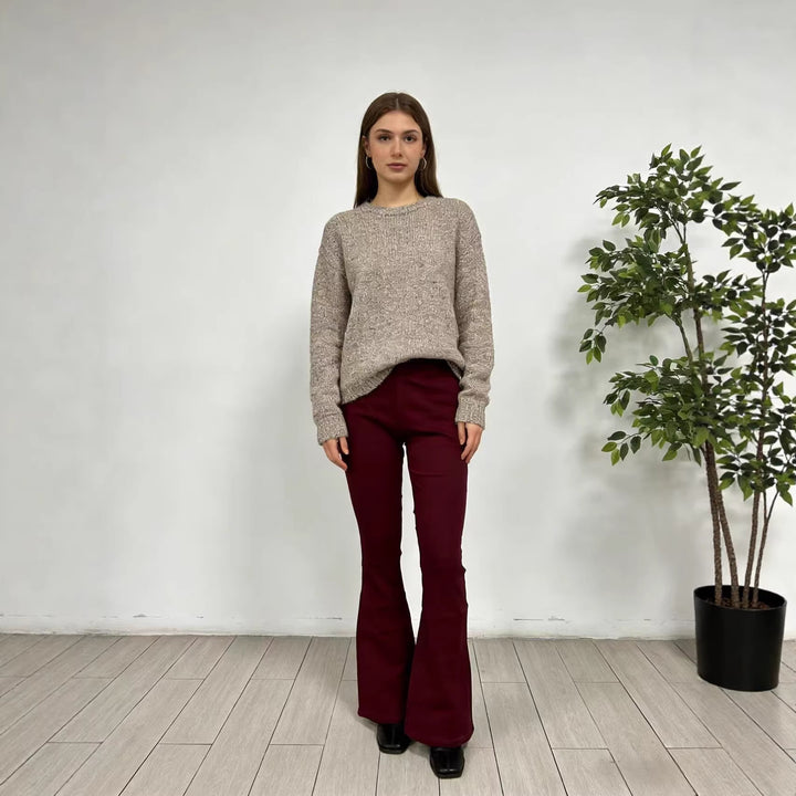 Women's fashionable flared jeans with high waist and comfortable fit Lisslune