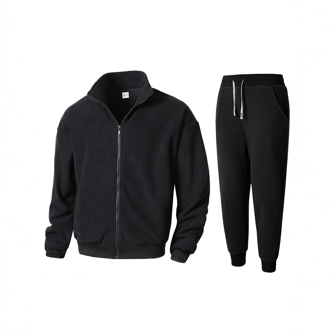 Men's Fleece Jacket and Jogging Pants Set Lisslune