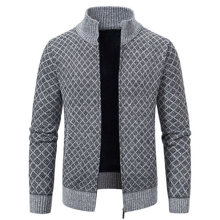 Men's cardigan with modern pattern and soft inner lining Lisslune