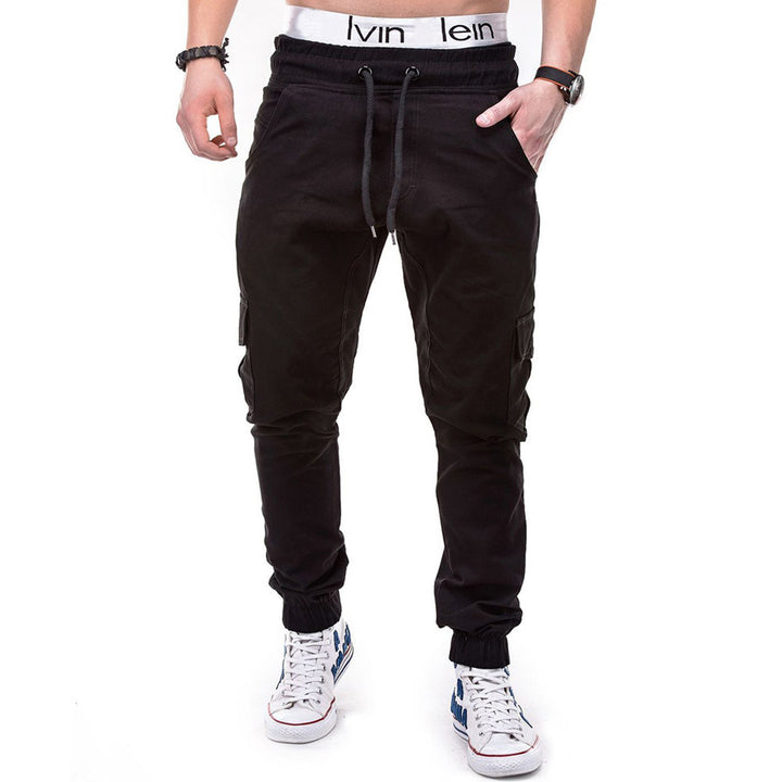 Men's cargo jogging pants with elastic waistband and practical side pockets Lisslune