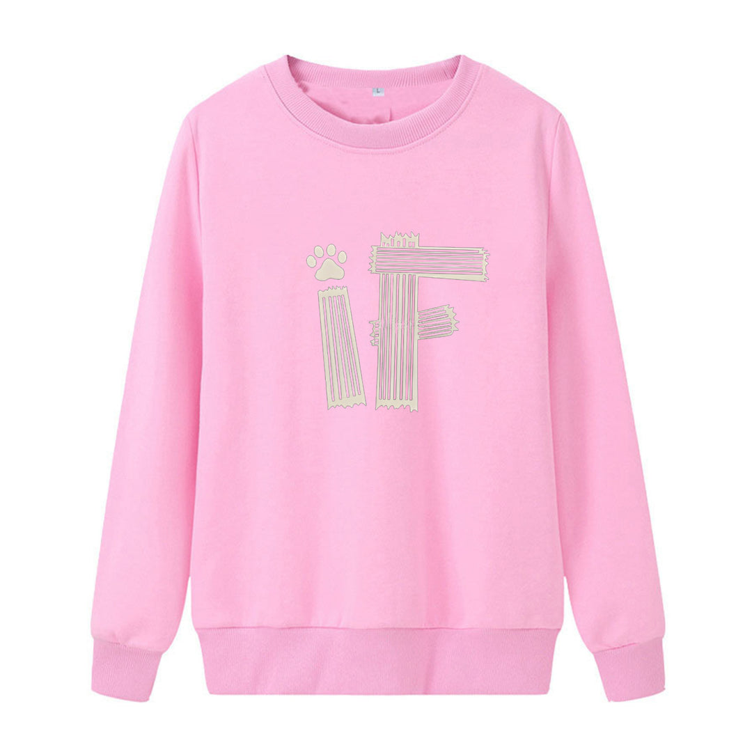 Women's casual sweatshirt with creative graphic print Lisslune