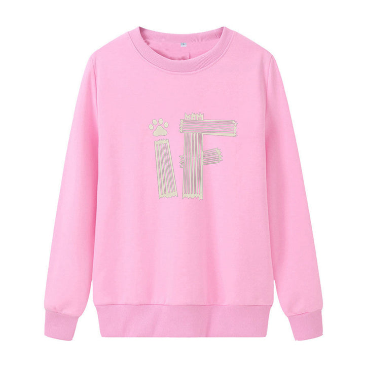 Women's casual sweatshirt with creative graphic print Lisslune