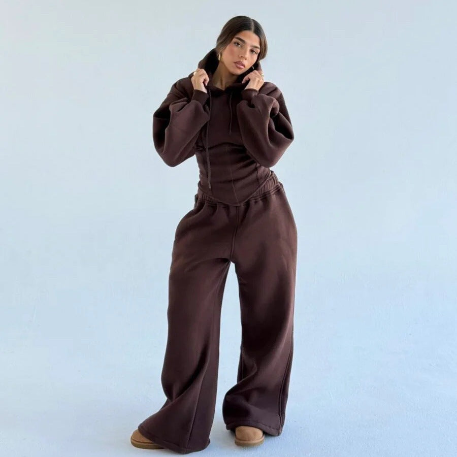 Women's Oversized Hoodie and Wide Pants Set Lisslune