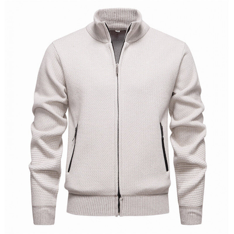 Men's cardigan with modern zipper and practical pockets Lisslune