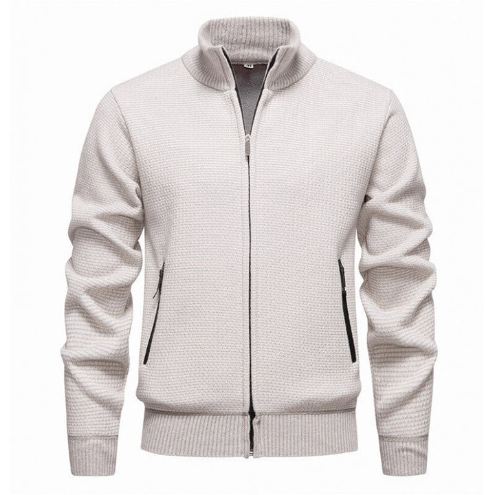 Men's cardigan with modern zipper and practical pockets Lisslune