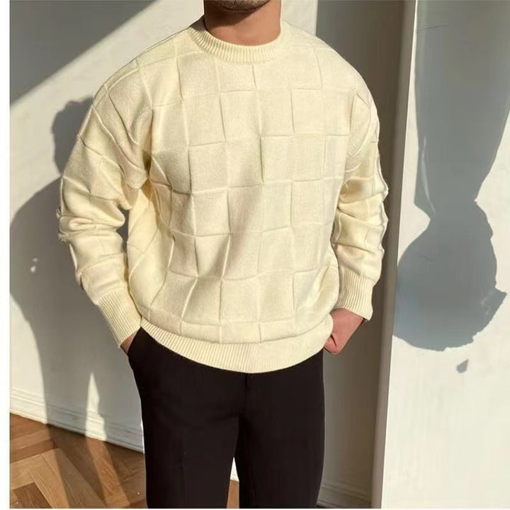 Men's casual sweater with textured design Lisslune