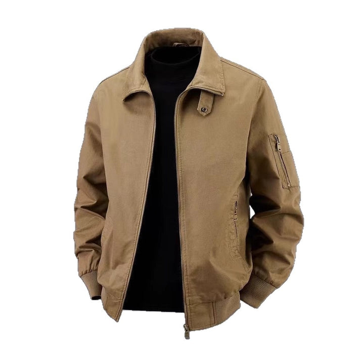 Men's Casual Utility Jacket with Zipper Lisslune