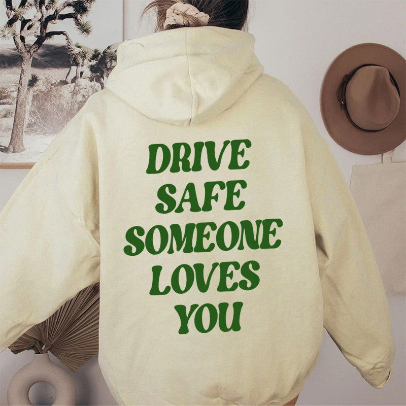 Women's hoodie sweatshirt with inspiring lettering and casual fit Lisslune