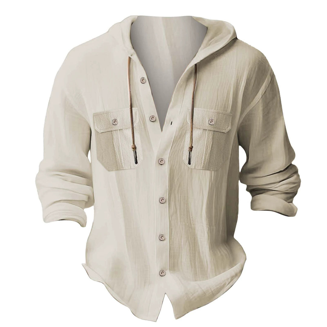 Men's casual hoodie with chest pockets and innovative fabric Lisslune