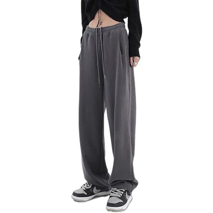 Ladies loose-fitting leisure pants made of soft sweat material with practical pockets Lisslune