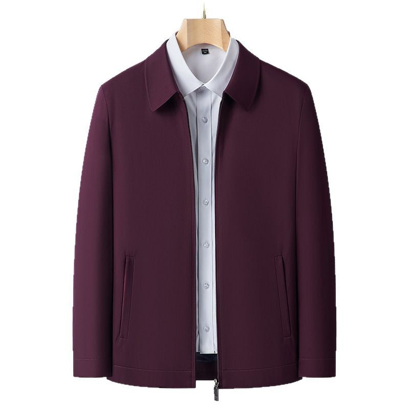Men's Elegant Transitional Jacket with Modern Stand-Up Collar Lisslune