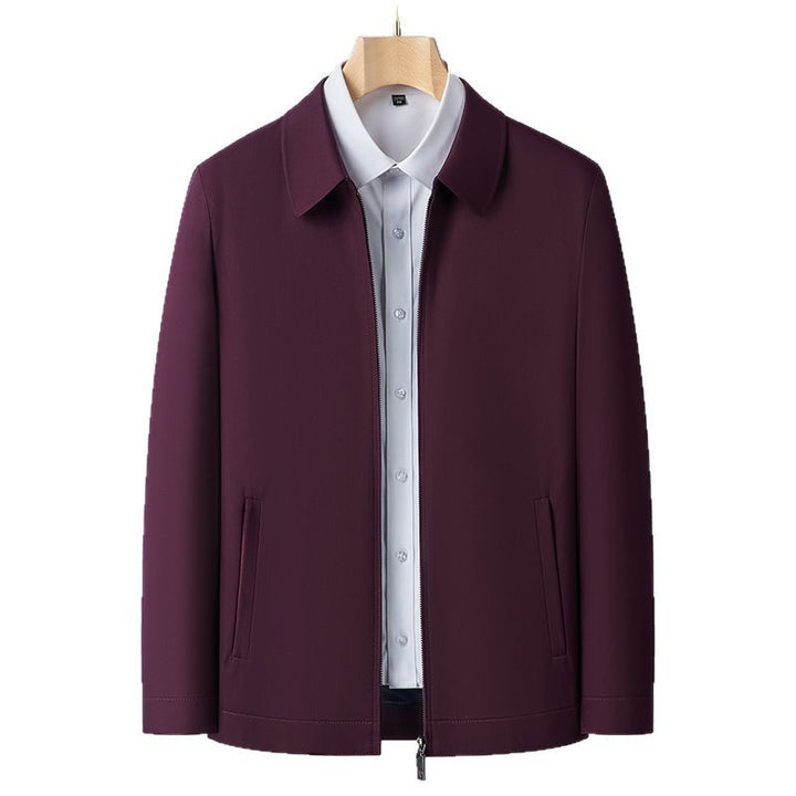 Men's Elegant Transitional Jacket with Modern Stand-Up Collar Lisslune