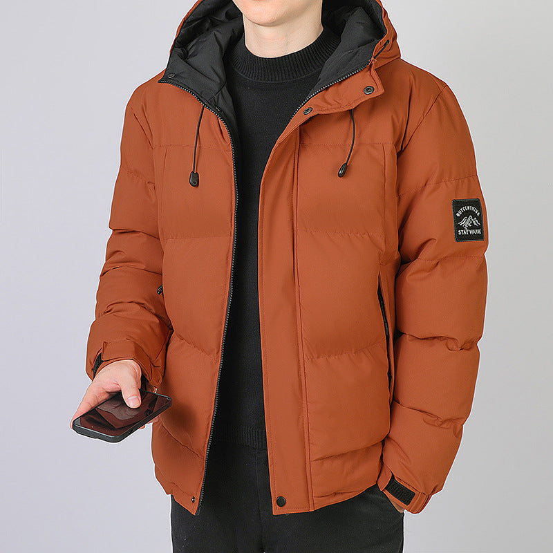 Men's insulated thermal jacket with adjustable hood Lisslune