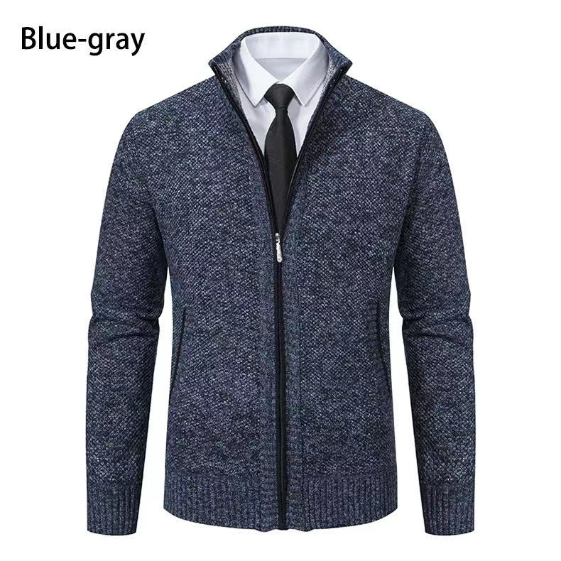 Men's stylish cardigan with zipper and practical pockets Lisslune