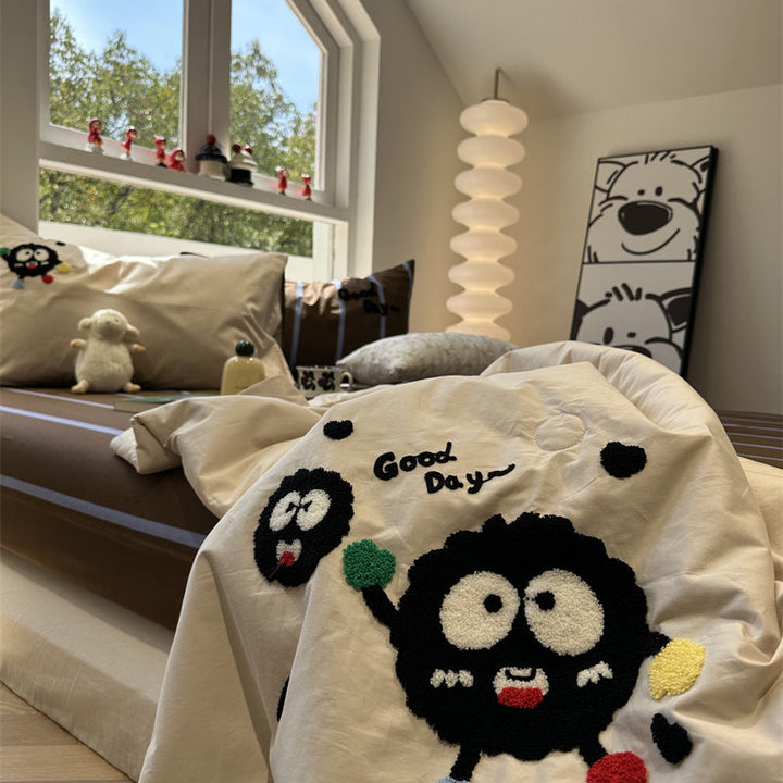 Rynx | Cotton Summer Cool Quilted Blanket Washable Pure Cotton Climate Blanket Four-Piece Set Single Double Quilt 2 M Bedding Set