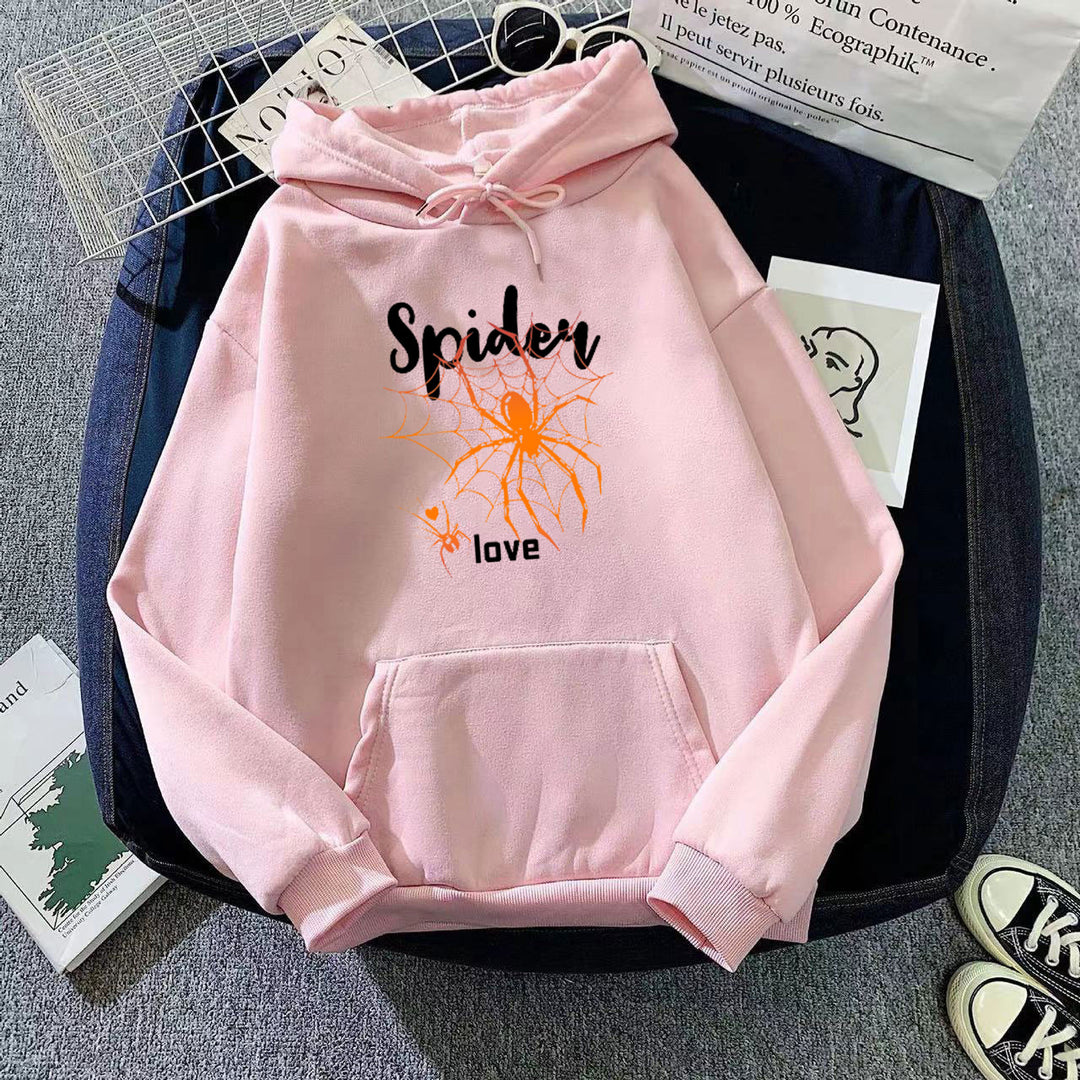 Women's hoodie with creative spider design Lisslune