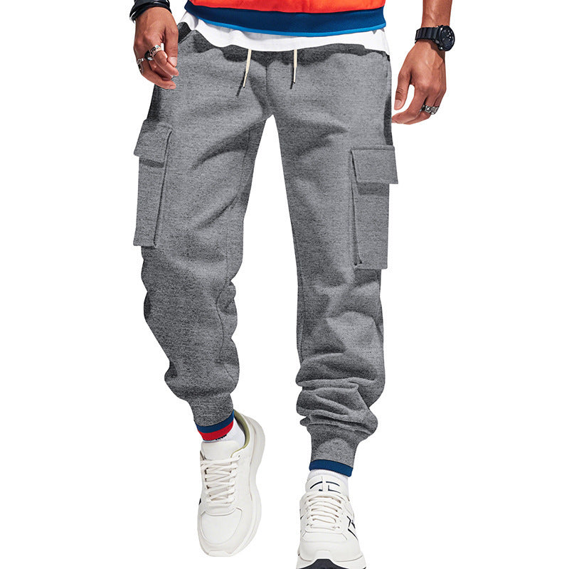 Men's cargo joggers with elastic waistband and practical side pockets Lisslune 1760051045