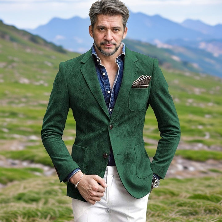Men's velvet blazer with elegant tailoring Lisslune