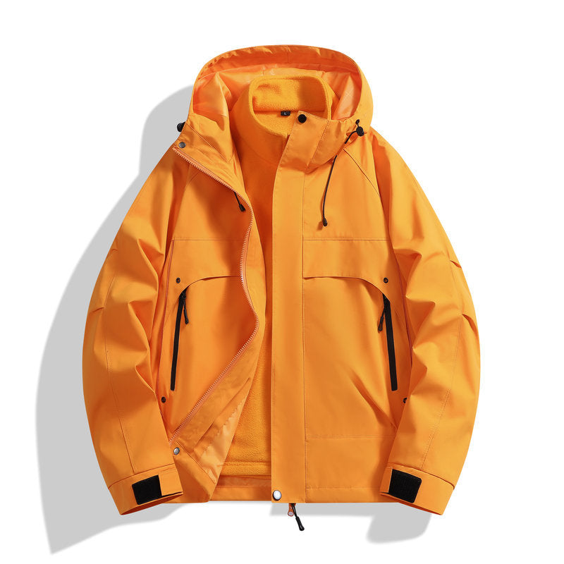 Men's weatherproof multifunction jacket with detachable hood Lisslune