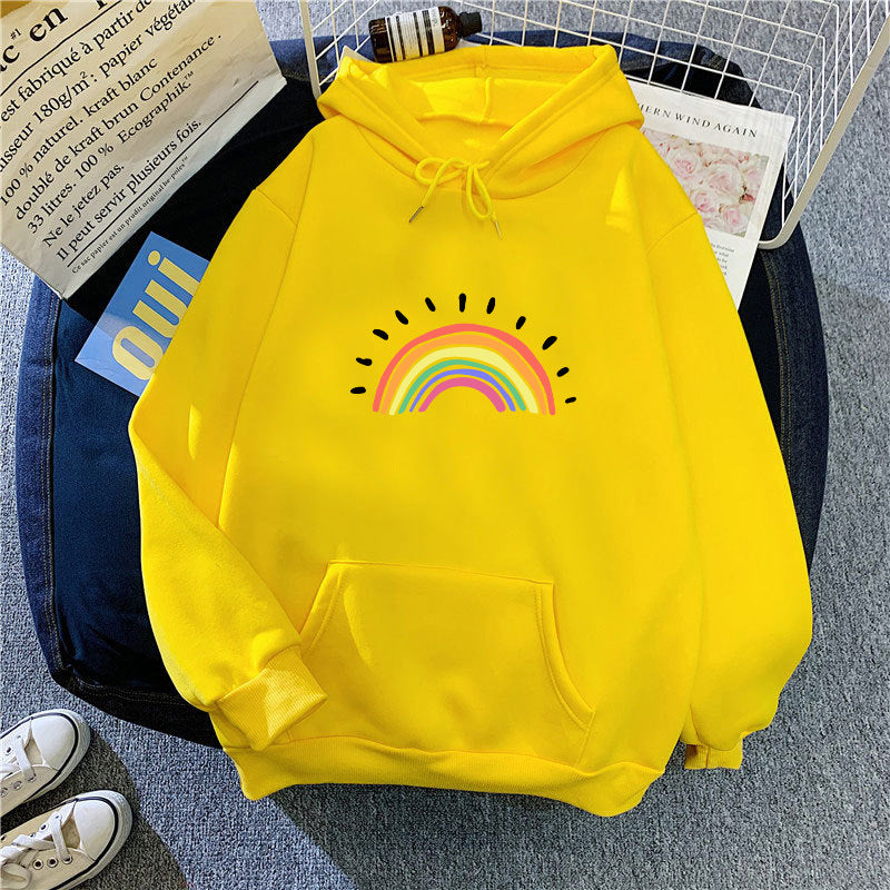 Women's hoodie with cheerful rainbow motif Lisslune