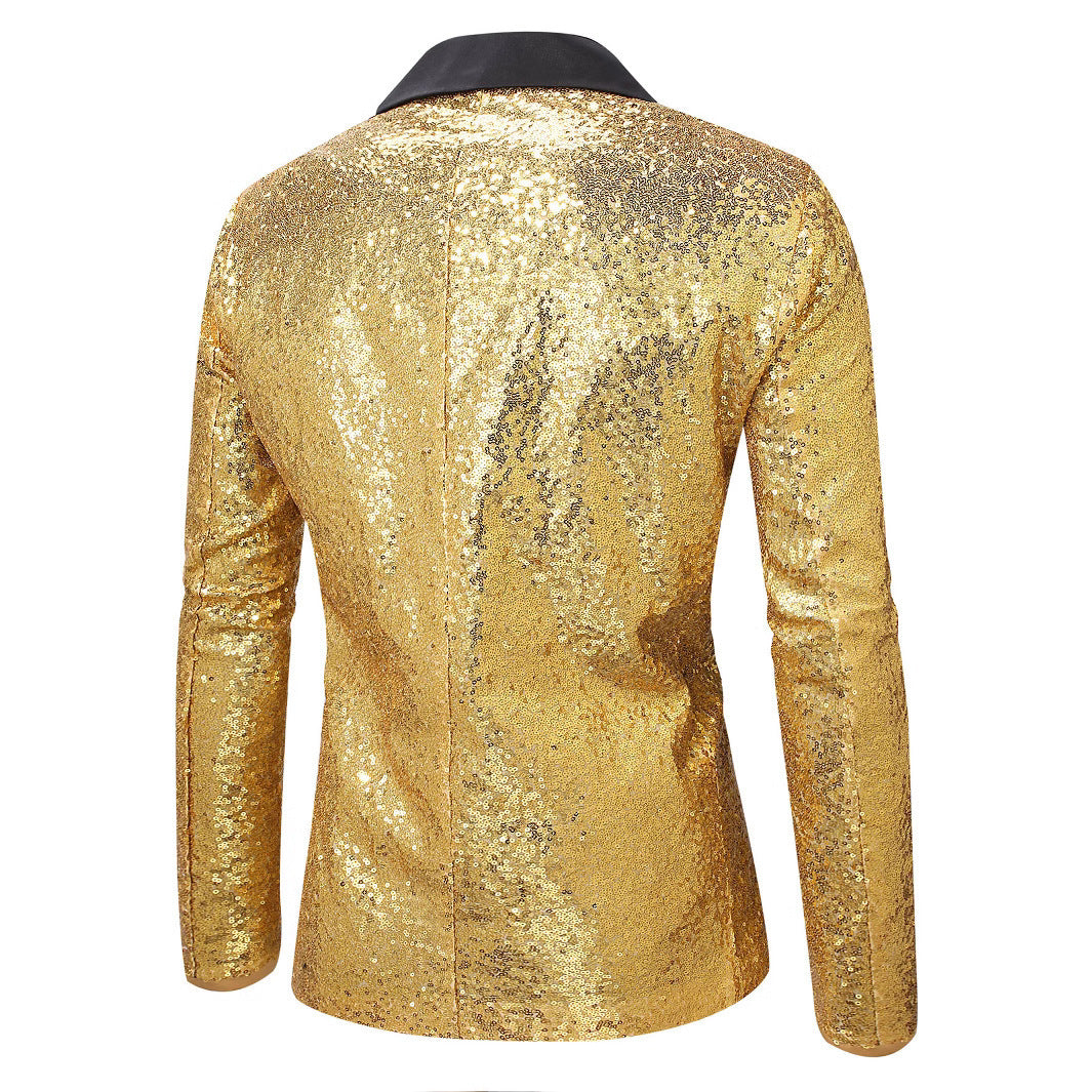 Men's elegant sequin blazer with classic lapels Lisslune