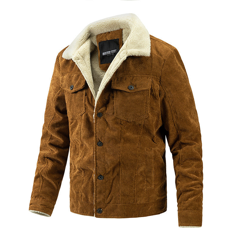 Men's cord jacket with soft teddy lining Lisslune