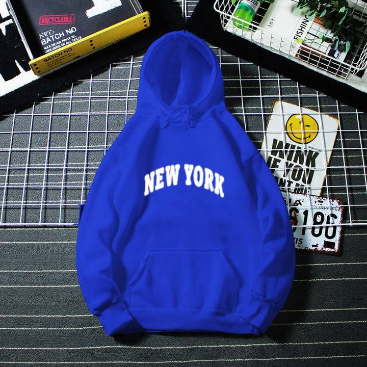Women's Hooded Sweatshirt with Modern New York Lettering Lisslune