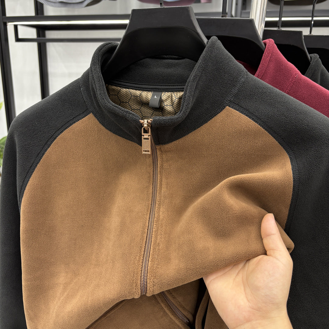 Men's leisure jacket with removable fleece lining Lisslune
