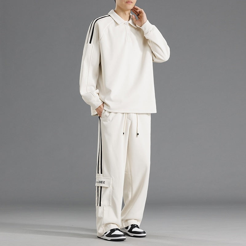 Men's sporty leisure set with high collar and practical pockets Lisslune
