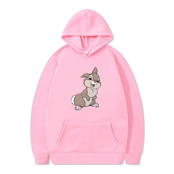 Women's hooded sweatshirt with cute rabbit design and comfortable kangaroo pockets Lisslune