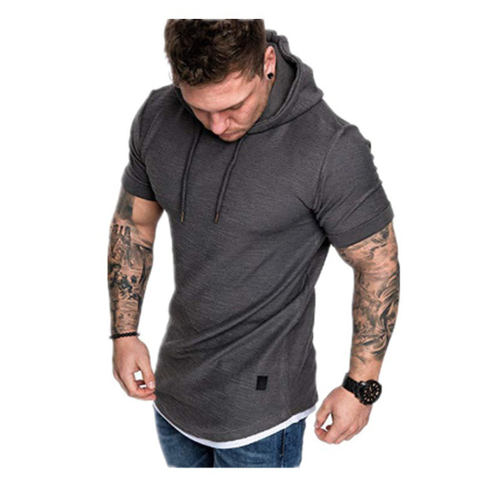 Men's hoodie with fashionable short sleeves and casual fit Lisslune