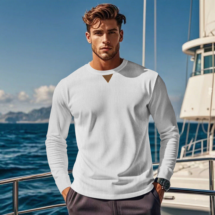 Men's sporty long-sleeve shirt with innovative texture design Lisslune