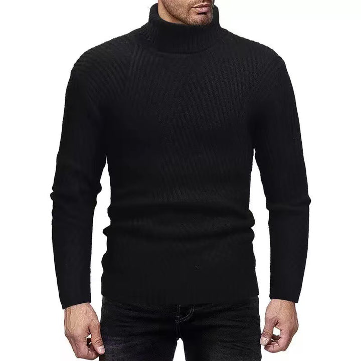 Men's turtleneck sweater with ribbed texture Lisslune