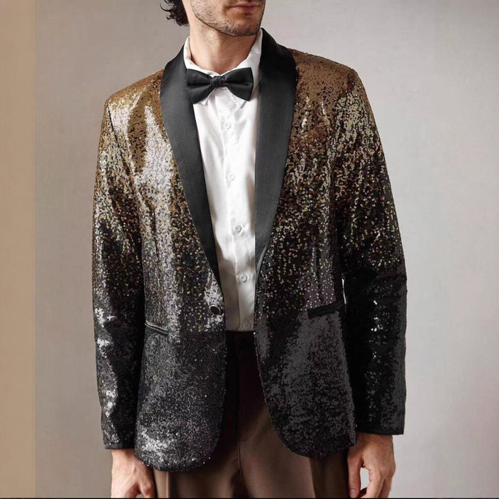 Men's Shimmering Sequin Blazer Lisslune