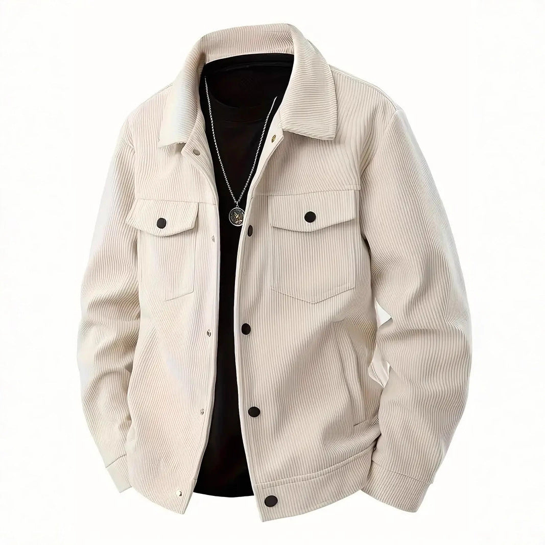 Men's structured top jacket with practical pockets Lisslune