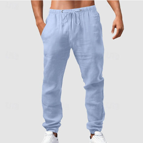 Men's Lightweight Comfort Cargo Pants with Elastic Waistband Lisslune