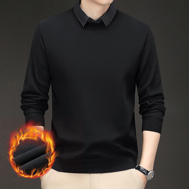 Men's Comfortable Fine Knit Sweater with Thermoregulatory Effect Lisslune