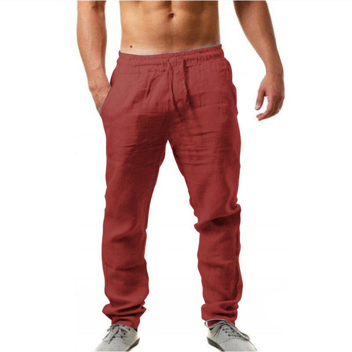 Men's airy linen pants in relaxed fit with practical drawstring Lisslune