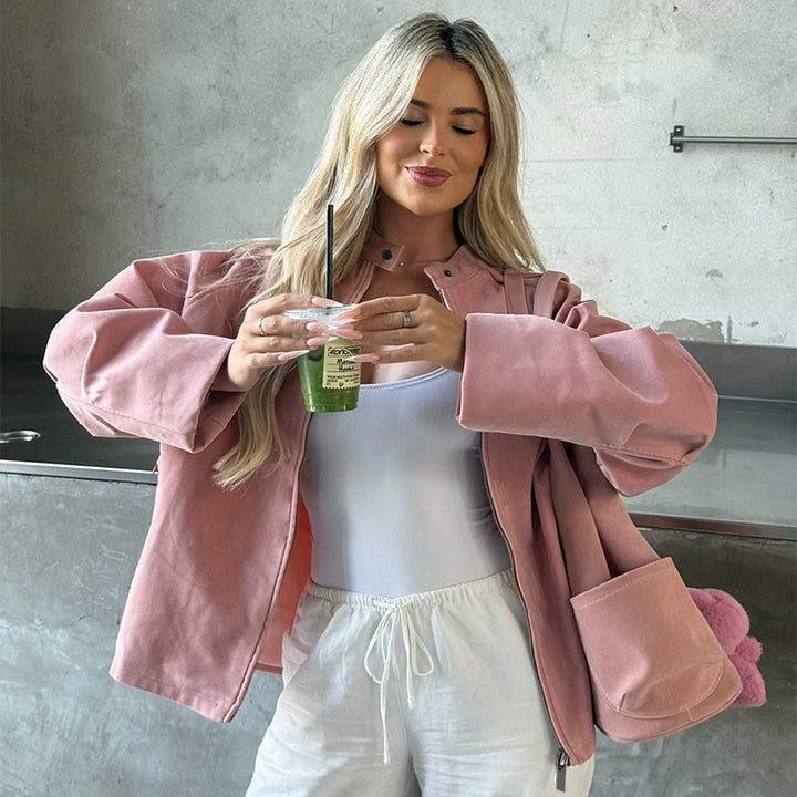 Women's casual jacket with high collar and oversized fit Lune London