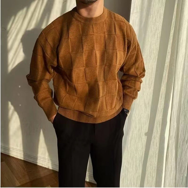 Men's casual sweater with textured design Lisslune