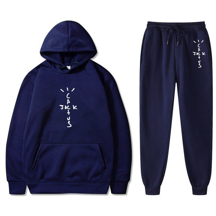 Ladies Hoodie and Jogging Pants Set with Creative Lettering Lisslune