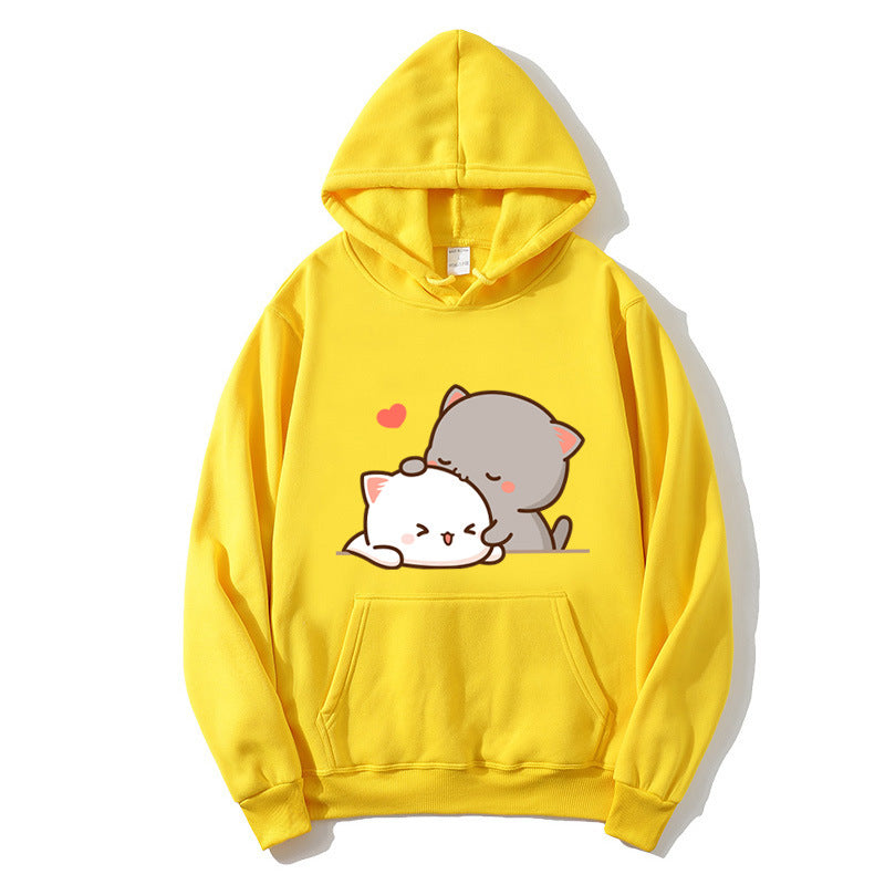 Women's hooded sweatshirt with cute cat design Lisslune