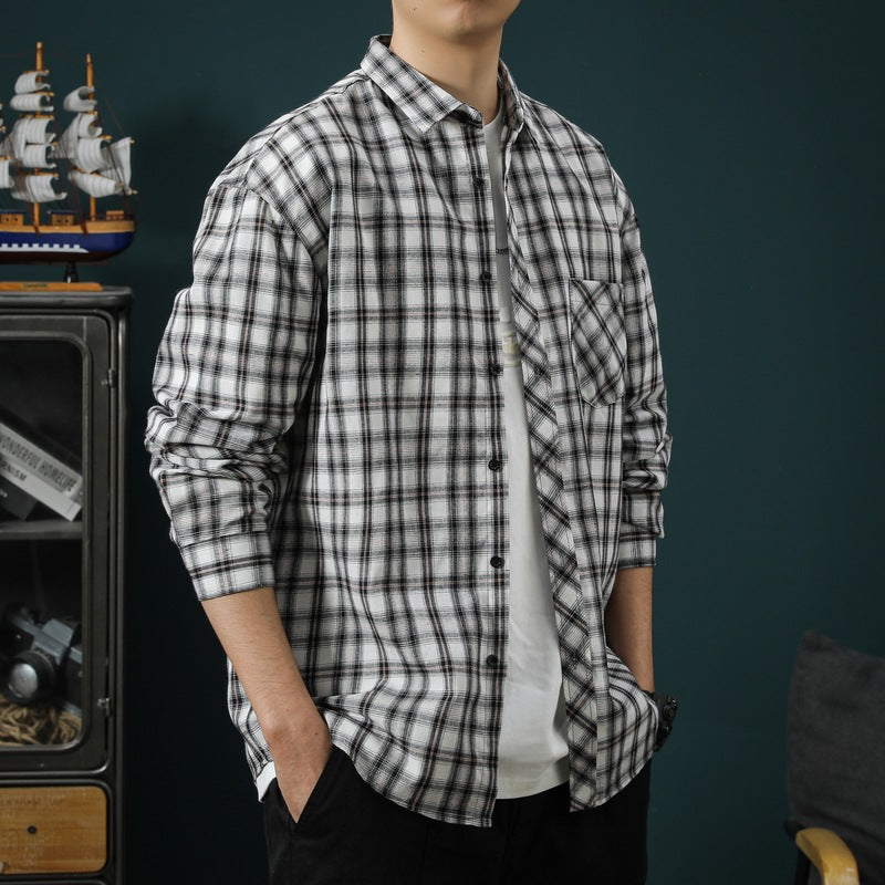 Men's Checked Flannel Shirt Lisslune