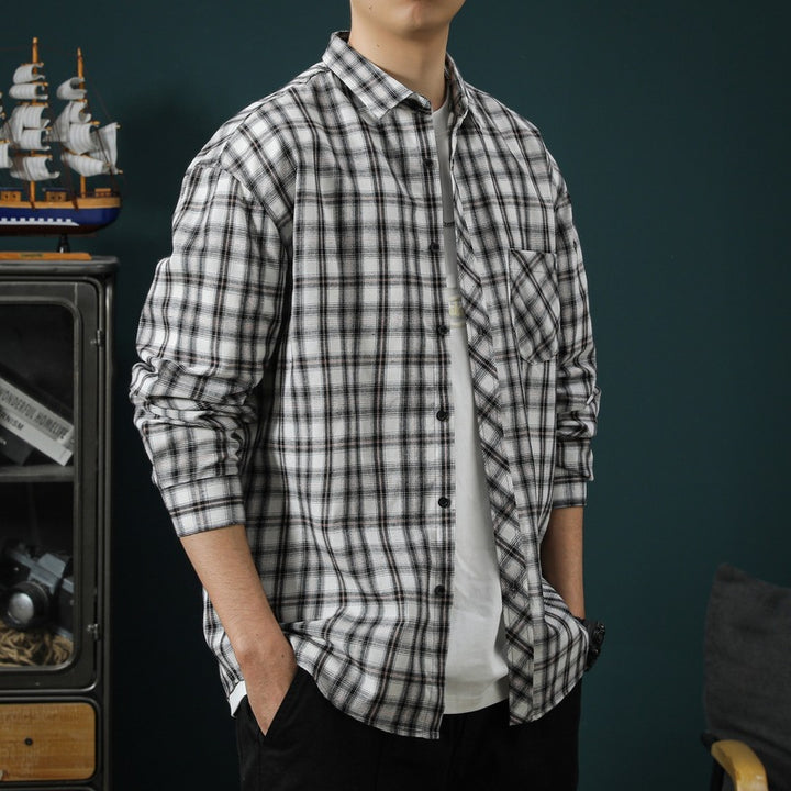 Men's Checked Flannel Shirt Lisslune