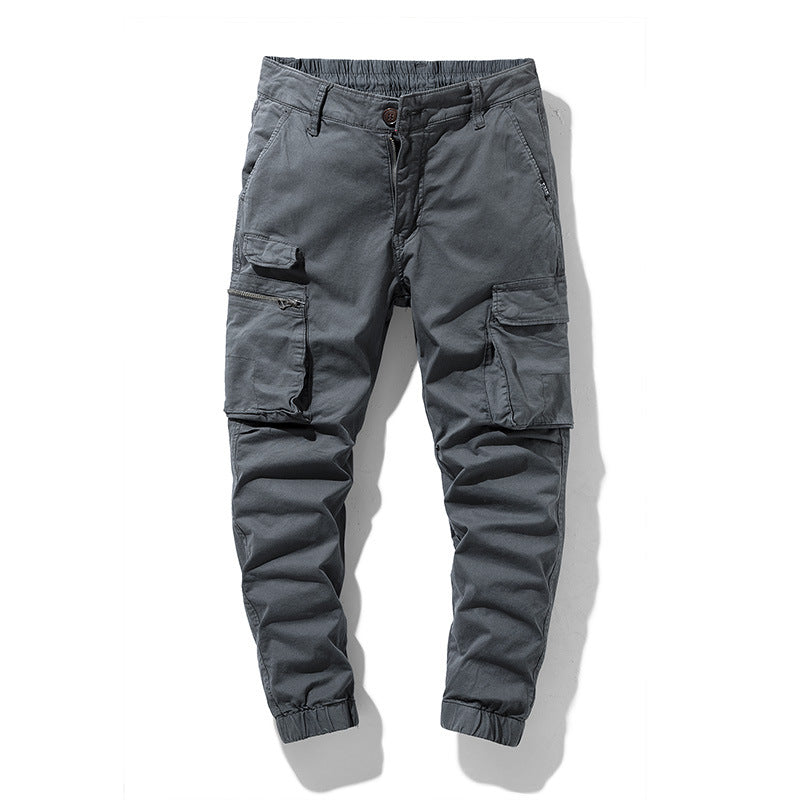 Men's Cargo Pants with Elastic Waistband and Versatile Pockets Lisslune