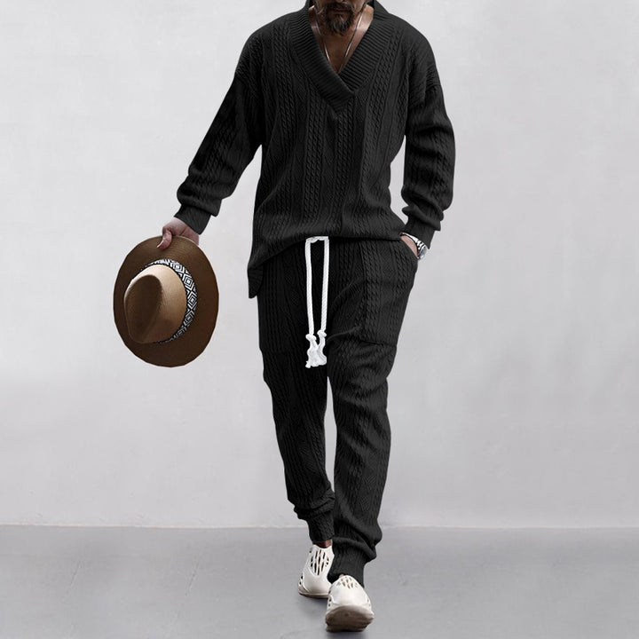 Men's knitted sweater and jogger set Lisslune
