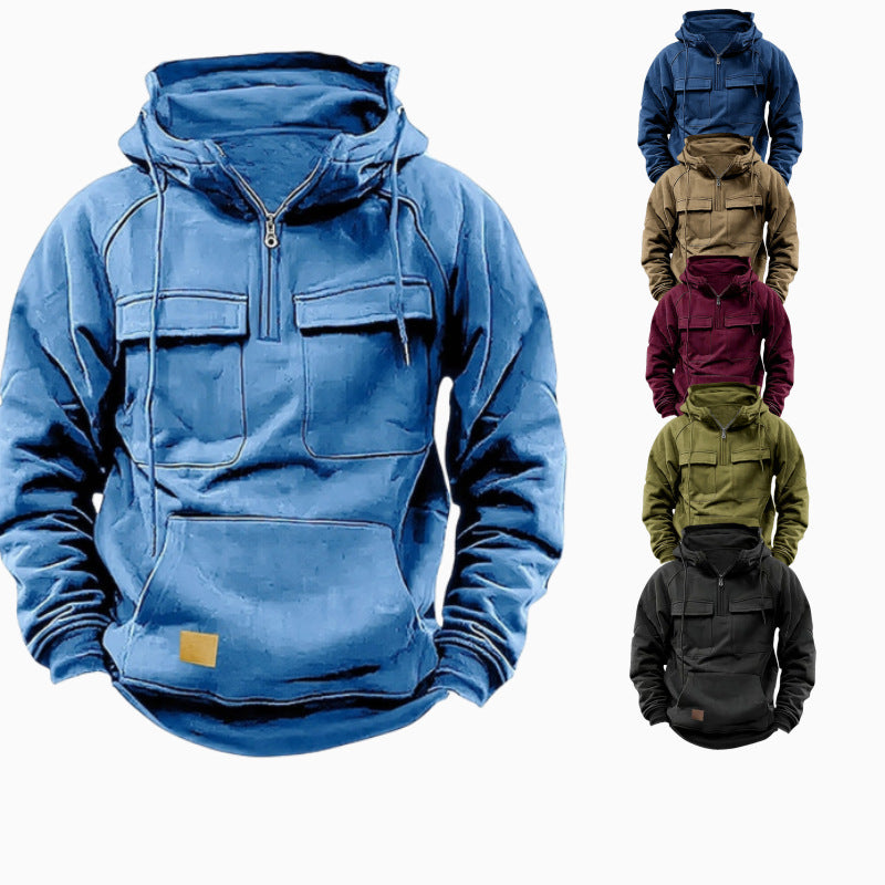 Men's Functional Hoodie with Practical Pockets Lisslune