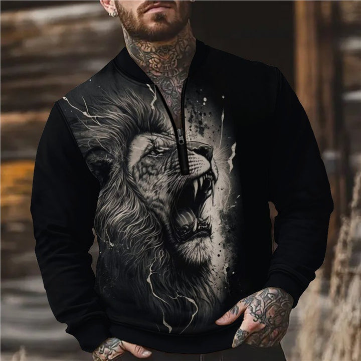 Men's sweatshirt with stylish zipper Lisslune